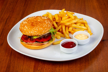 Tasty beef burger
