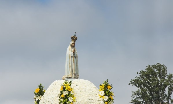 FATIMA, PORTUGAL - June 13, 2018: Church ceremonies related to the apparitions of Our Lady of Fatima. Among the bishops Antonio Augusto dos Santos Marto