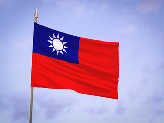 Fototapeta na wymiar Flag of the Republic of China
