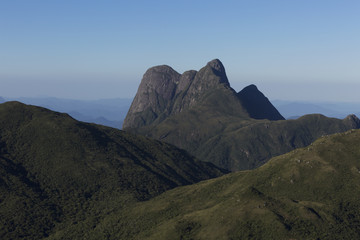 Obraz na płótnie Canvas Set of mountains near Curitiba (Serra Ibitiraquire).