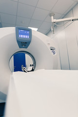 MRI - Magnetic resonance imaging scan device in Hospital. Medical Equipment and Health Care....