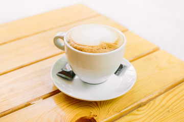coffee beans and cap of coffee