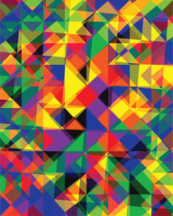 Fototapeta na wymiar Triangular or square geometric abstract seamless pattern. Ornament texture or mosaic design backdrop tile template