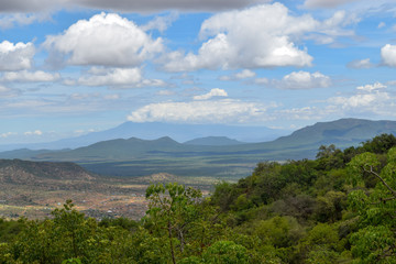 Obraz premium Mount Kilimanjaro seen from the top of Mount Ol Donyo Orok, Kenya