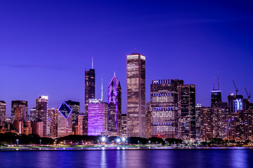 Fototapeta na wymiar Chicago Skyline (Chicago Run)