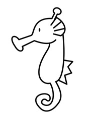 タツノオトシゴ(線画)