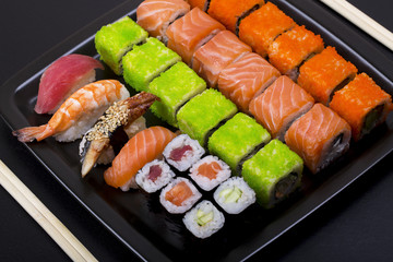 Japanese sushi rolls