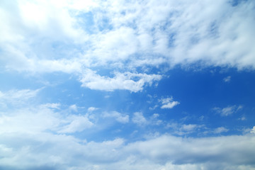 soft clouds and blue sky, abstract white background
