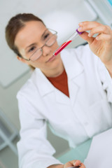 doctor with blood samples