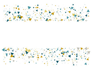 Blast Glass Shatter Memphis Vector Frame. Triangle Fragmentation Particles Explosion Border Design. Breakage Fast Moving Fragments Exploding Glass Frame. Shattered Fragments Burst Explosive Background