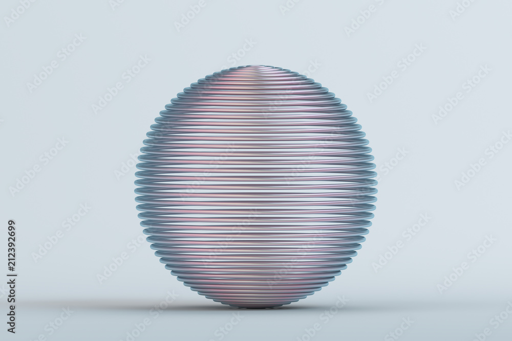 Poster abstract 3d rendering of geometric shape. minimalistic composition. modern background design with sp