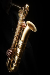 Saxophone player Saxophonist playing jazz music