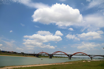 River and beach landscape in China
