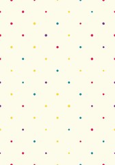 Seamless polka dot pattern with beige background. Vector repeating texture. - 212394686