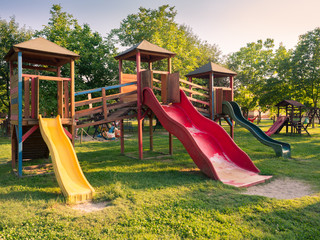 Facilities for children in a playground.