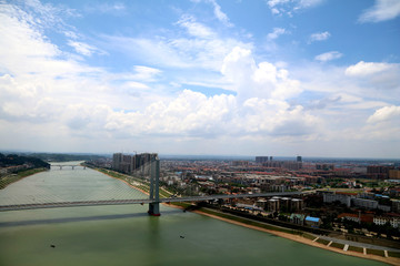 Naklejka premium River and beach landscape in China
