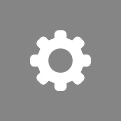 Vector icon concept of gear on grey background