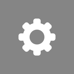 Vector icon concept of gear on grey background