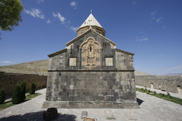 Fototapeta na wymiar Western facade of the St. Thaddeus Church in Iran
