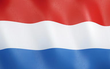 3D Flag of Netherlands.
