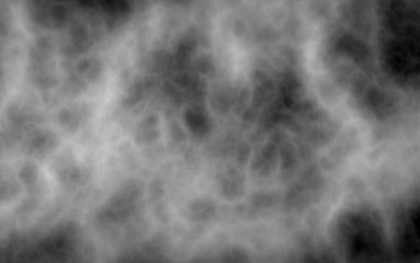 Background of abstract gray color smoke isolated on black color background. The wall of gray fog. 3D illustration