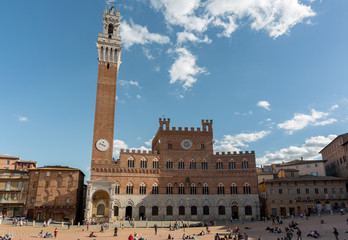 Fototapeta na wymiar Main square of Siena in Italy