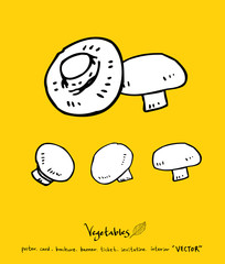 농산물 일러스트 / 손으로 그린 과일과 채소 그림