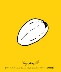 농산물 일러스트 / 손으로 그린 과일과 채소 그림