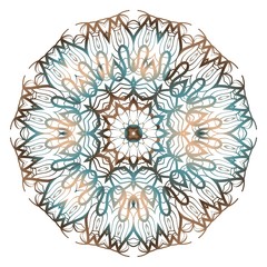 geometric pattern in floral style. Ornament. Vector illustration. For modern interior design, fashion textile print, wallpaper.