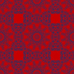 Abstract repeat backdrop with lace floral ornament. Seamless Design for prints, textile, decor, fabric. Vector pattern