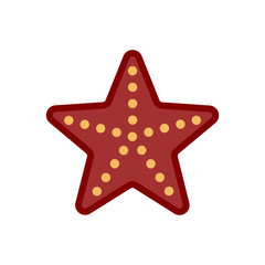 Starfish vector filled outline icon. Beach and ocean related illustration