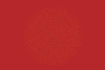 Red Halftone Circle Background