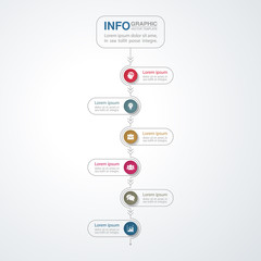Fototapeta premium Vector infographic template for diagram, graph, presentation, chart, business concept with 6 options.