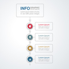 Vector infographic template for diagram, graph, presentation, chart, business concept with 4 options.