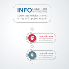 Vector infographic template for diagram, graph, presentation, chart, business concept with 2 options.