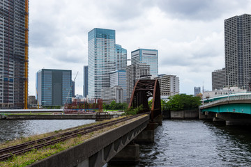 Fototapeta premium (東京都ｰ都市風景)晴海橋梁の風景２