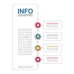 Vector infographic template for diagram, graph, presentation, chart, business concept with 4 options.