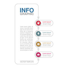 Vector infographic template for diagram, graph, presentation, chart, business concept with 4 options.