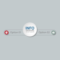 Fototapeta premium Vector infographic template for diagram, graph, presentation, chart, business concept with 2 options.