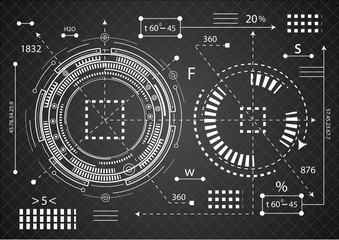 Hud futuristic . HUD Concept ,Sci-Fi Technology Design