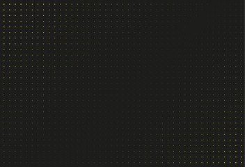 Black and yellow halftone background. Vector illustration