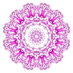 Mandala Style Vector Color Shapes. Abstract design. Fantastic decoration for fashion, holiday card, relax illustration.