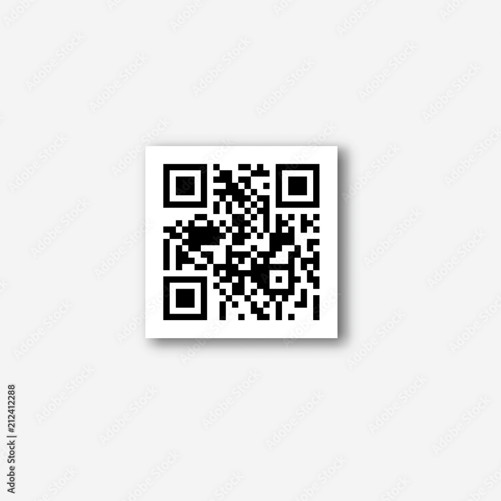 Poster qr code vector icon