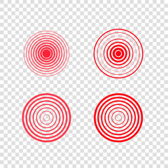 pain target circles vector set