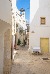 Fototapeta premium Locorotondo (Puglia, Italy) - The gorgeous white town in province of Bari, chosen among the top 10 most beautiful villages in Southern Italy. Here a view of historic center.