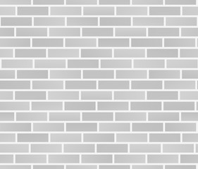 Fototapeta premium White brick wall texture. Seamless brick wall pattern. Vector illustration