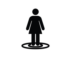 woman girl friend location navigation icon , designed for web and app