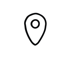 pin map hand drawn icon , designed for web and app