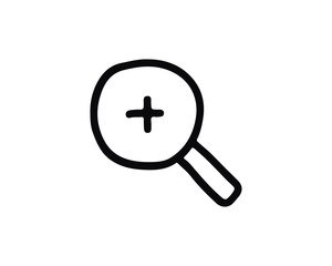 Obraz premium zoom in hand drawn icon , designed for web and app