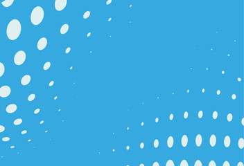 Blue halftone panel. Digital gradient with dots. Abstract futuristic background. Dynamic, motion style. Vector illustration